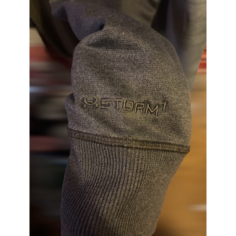 Under Armor Storm1 Women's Large Dark Gray & Pink Logo Long Sleeve Fleece Hoodie - Picture 15 of 15